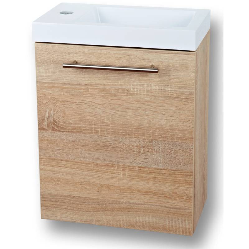 Sanotechnik Einzelwaschtisch Fantasy 40 cm Eiche mit Softclose von Sanotechnik