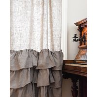 Rüschenvorhang, Leinenvorhang von SanpoEmbroidery