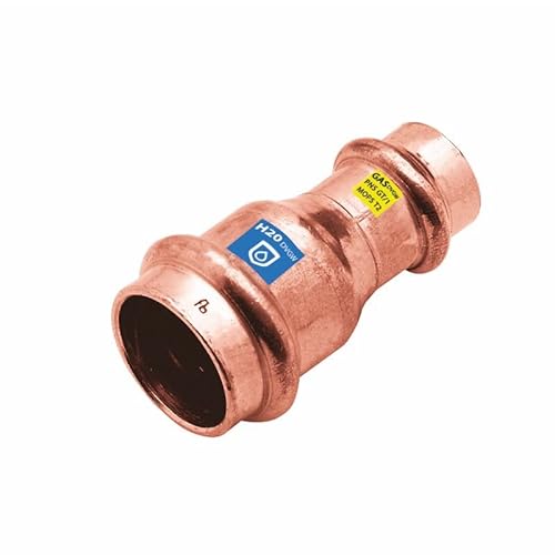 Sanpro Fittings - Pressfitting Reduzierung - Reduzierstück, Größe V 22 - Abgang V 15 (Pressfitting Kupfer Gas Wasser Trinkwasser Heizung Sanitär Fitting Kupferleitung) Größe: V 22 von Sanpro