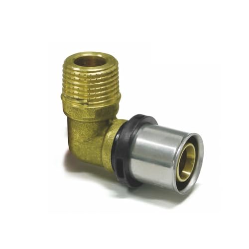 Sanpro Pressfitting 90° Winkel - Bogen + Außengewinde, Größe 26x3 - Gewinde 1' Sanpro Pressfitting 90° Winkel - Bogen + Außengewinde, Größe 26x3 - Gewinde 1' von Sanpro