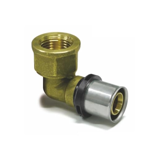 Sanpro Pressfitting 90° Winkel - Bogen Innengewinde, Größe 16x2 - Gewinde 1/2' (Pack à 3 Stück) von Sanpro