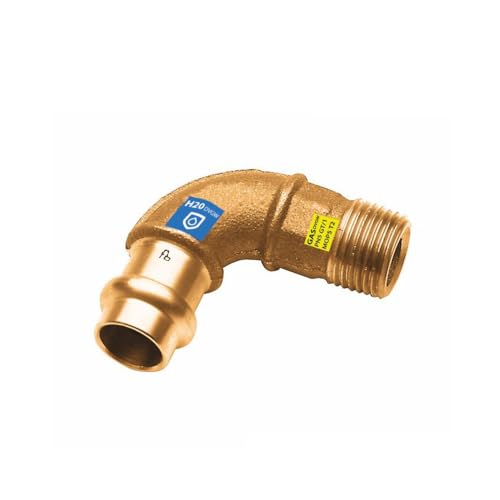 Sanpro Pressfitting 90° Winkel - Bogen mit Außengewinde, Größe V 12-1/2' (Kupfer Gas Wasser Trinkwasser Heizung Sanitär Fittings Fitting Kupferleitung) von Sanpro