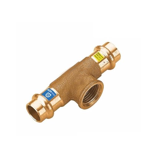 Sanpro Pressfitting Kupfer T-Stück Innengewinde, Größe V 22-1/2' (Kupfer Gas Wasser Trinkwasser Heizung Sanitär Fittings Fitting Kupferleitung) Größe: V 22 von Sanpro
