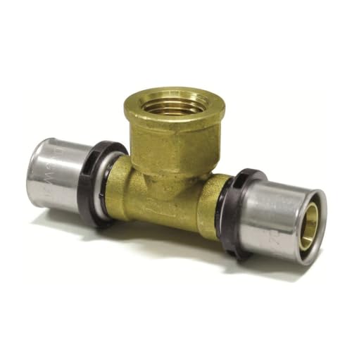 Sanpro Pressfitting T-Stück Innengewinde TH Kontur, Größe 20x2 - Gewinde 1/2' (Pack à 3 Stück) von Sanpro