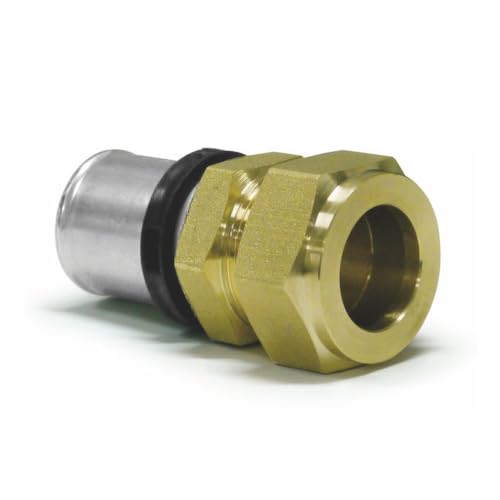 Sanpro Pressfitting Übergang Kupferrohr - Klemmverschraubung, Größe 20x2 - Abgang 18 mm (Pack à 3 Stück) von Sanpro