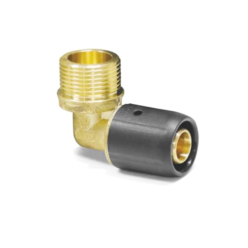 Sanpro Steckfitting 90° Winkel - Bogen + Außengewinde - DVGW, Größe 20x2, Gewinde 1/2' (dvgw winkel bogen außengewinde STECKFIT THPRESS) von Sanpro