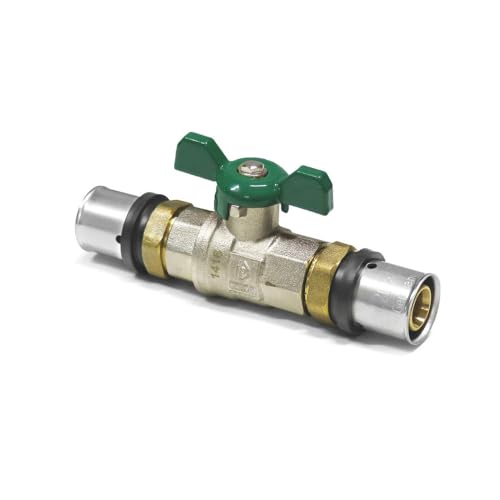 Sanpro THPRESS Pressfitting + grünem Kugelhahn (Trinkwasser) mit TH Kontur 26x3 von Sanpro