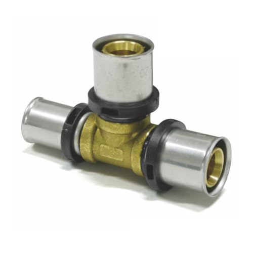 Sanpro THPRESS Pressfitting T-Stück Abgänge reduziert, Größe 26x3 - Abgang 20x2-20x2 (Pressfitting) (Pack à 3 Stück) von Sanpro