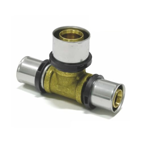 Sanpro THPRESS Pressfitting T-Stück Mittelabgang erweitert, Größe 16x2 - Abgang 20x2-16x2 (Pack à 3 Stück) von Sanpro
