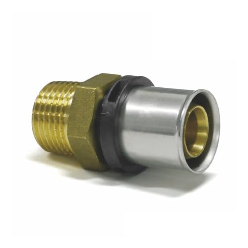 Sanpro THPRESS Pressfitting Übergang Außengewinde - Übergangsnippel, Größe 26x3 - Gewinde 1/2' (Pressfitting) (Pack à 3 Stück) von Sanpro