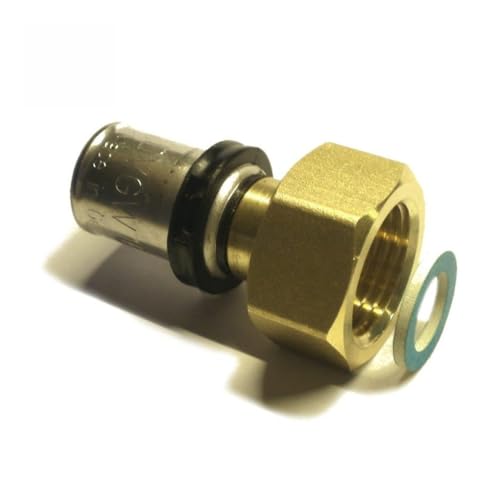 Sanpro THPRESS Pressfitting Verschraubung mit IG Überwurfmutter, Größe 20x2 - Gewinde 3/4' (Pressfitting) (Pack à 3 Stück) von Sanpro