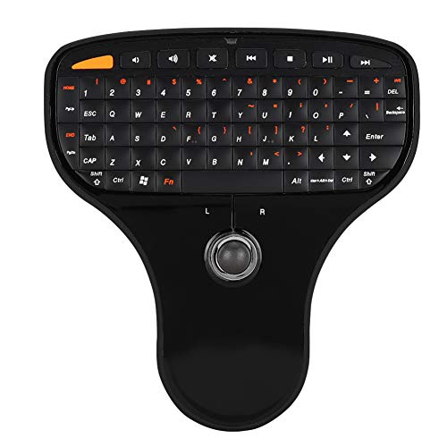 Mini-USB-Multimedia-Tastatur, 2,4 G, USB-Tastatur, Trackball, kabellose Tastatursteuerung und Maus-Kombination mit Touchpad für TV-Computer von Sanpyl