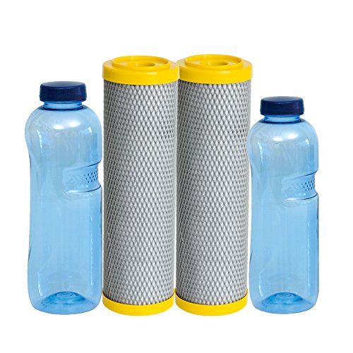 sanquell ABF Primus EM Vorteilspaket, 2 Wasserfilter mit effektiven Mikroorganismen, inklusive 2 TRITAN-Flaschen von sanquell