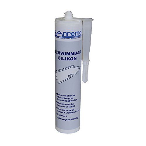 6x 310ml SANREMO SCHWIMMBADSILIKON nach RAL-CLASSIC® Farbtöne ca. RAL 9003 von Sanremo