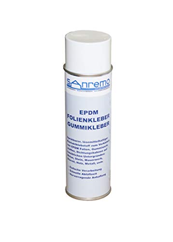 Sanremo EPDM Sprühkleber Folienkleber Gummi-Kontaktklebstoff 500ml, durchsichtig, UV- und feuchtigkeitsbeständig, für EPDM, Gummi, Dichtungen, Beton, Stein, Holz, Metall uvm. von Sanremo