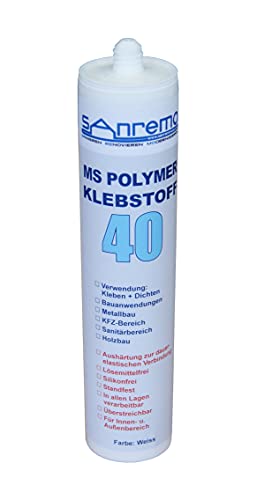 MS – POLYMER KLEBSTOFF 40 Klebstoff Dichtstoff 290ml Kartusche von Sanremo