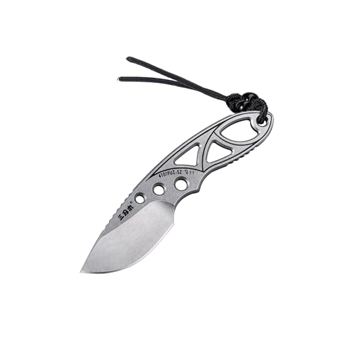 Sanrenmu Fixed Blade Messer Compact Full Tang Mini 4 Zoll Tasche EDC Messer 12C27 Klinge für EDC Outdoor Camping Wandern (Stonewash) von Sanrenmu