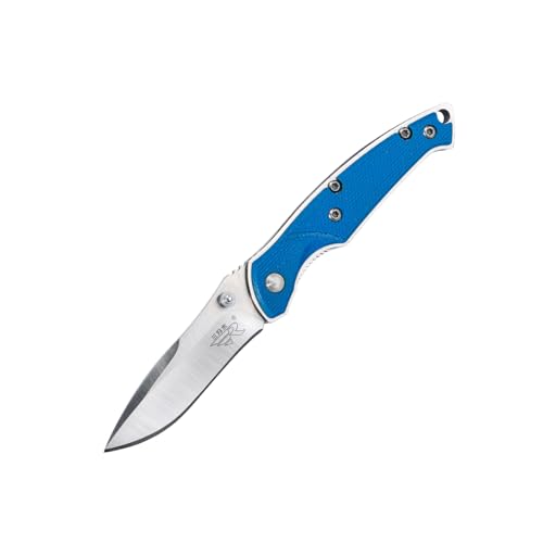 Sanrenmu Tasche Klappmesser 32g EDC Faltmesser Kompakt 8Cr13Mov Klinge G10 Griff für Camping Wandern 6029LUC (Blau) von Sanrenmu