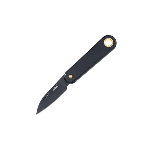Sanrenmu Taschenmesser für EDC, 4.17" Klappmesser mit 12C27 Stahlklinge Kleines Gebrauchsmesser 325S (Vollschwarz) von Sanrenmu