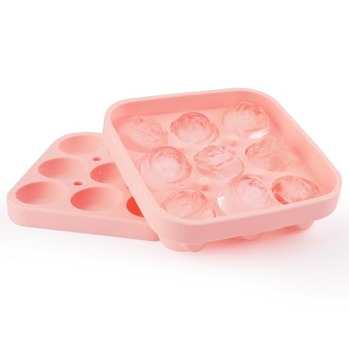 Eiswürfelform Rose 9-Fach Ice Cube Tray Eiswürfelform Silikon Eiswürfelform mit Deckel Wiederverwendbare Eiswürfelformen für Gekühlte Getränke, Cocktails und Saftgetränke Ice Cube Tray von Sanrolax