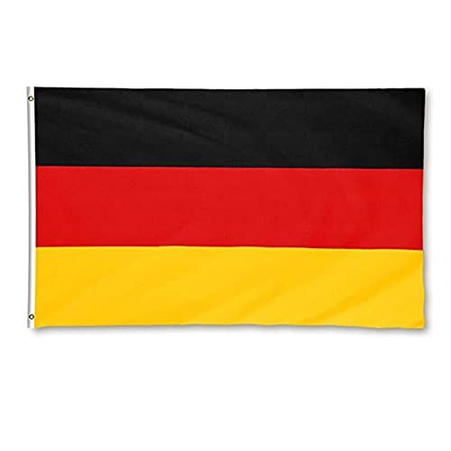 Deutschland Flagge German Country Banner Deutschland Neue Indoor Outdoor Flagge Deutschland , handgefertigt, Robustes und witterungsbeständiges Schiffsflaggentuch mit Ösen, Nationalfahnen -- 90*150cm von Sanshao