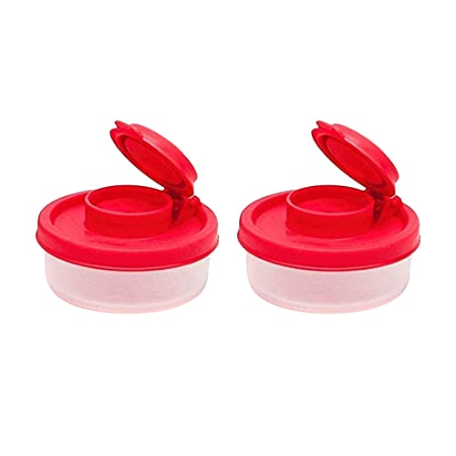 Sanshao kleine Salz- und Pfefferstreuer für unterwegs - Mini Streuer Set für Salz und Pfeffer mit Deckel zum mitnehmen - Perfekt für Reisen, Camping und To-Go - Verschließbar (2PCS) von Sanshao