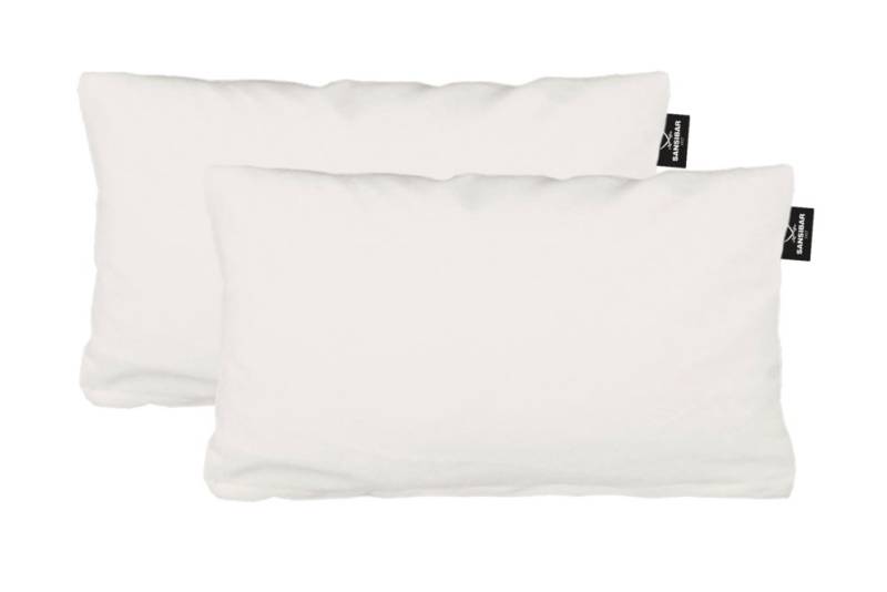 Sansibar Sylt Kissenbezug 2er Set Uni Jersey Kissenhülle, 40x80 cm, edlem Sansibar Steg-Fähnchen, (2 Stück), 2er Set, perfekter, faltenfreier Sitz, Antipilling Ausrüstung von Sansibar Sylt