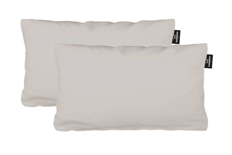 Sansibar Sylt Kissenbezug 2er Set Uni Jersey Kissenhülle, 40x80 cm, edlem Sansibar Steg-Fähnchen, (2 Stück), 2er Set, perfekter, faltenfreier Sitz, Antipilling Ausrüstung von Sansibar Sylt