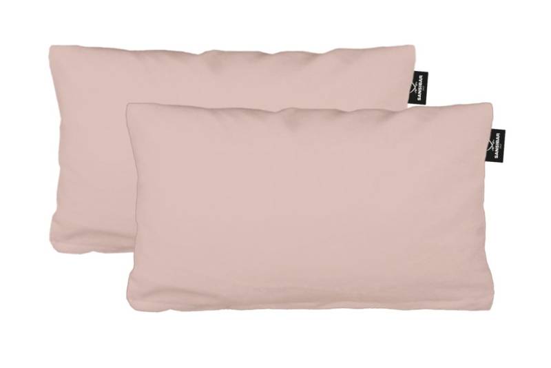 Sansibar Sylt Kissenbezug 2er Set Uni Jersey Kissenhülle, 40x80 cm, edlem Sansibar Steg-Fähnchen, (2 Stück), 2er Set, perfekter, faltenfreier Sitz, Antipilling Ausrüstung von Sansibar Sylt