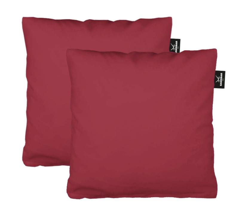 Sansibar Sylt Kissenbezug 2er Set Uni Jersey Kissenhülle, 80x80 cm, edlem Sansibar Steg-Fähnchen, (2 Stück), 2er Set, perfekter, faltenfreier Sitz, Antipilling Ausrüstung von Sansibar Sylt