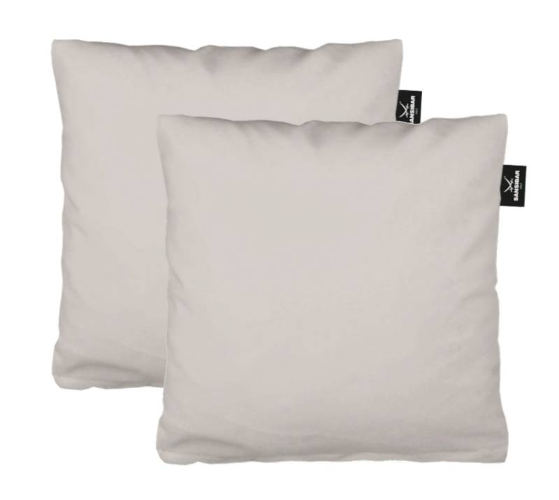 Sansibar Sylt Kissenbezug 2er Set Uni Jersey Kissenhülle, 80x80 cm, edlem Sansibar Steg-Fähnchen, (2 Stück), 2er Set, perfekter, faltenfreier Sitz, Antipilling Ausrüstung von Sansibar Sylt