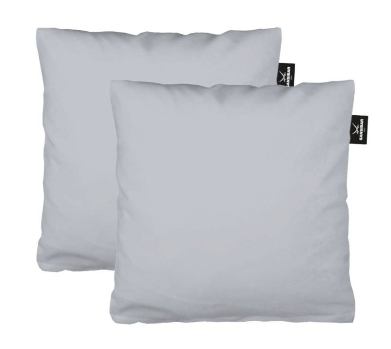 Sansibar Sylt Kissenbezug 2er Set Uni Jersey Kissenhülle, 80x80 cm, edlem Sansibar Steg-Fähnchen, (2 Stück), 2er Set, perfekter, faltenfreier Sitz, Antipilling Ausrüstung von Sansibar Sylt