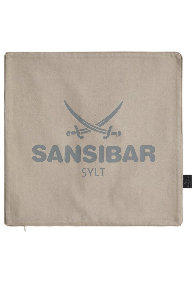 Kissenbezug Kissenbezug Sansibar Sylt Kissenhülle, Sansibar Logo Druck, 45x45 cm, Sansibar Sylt, mit Logo-Schriftzug, mit verdecktem Reißverschluss von Sansibar Sylt