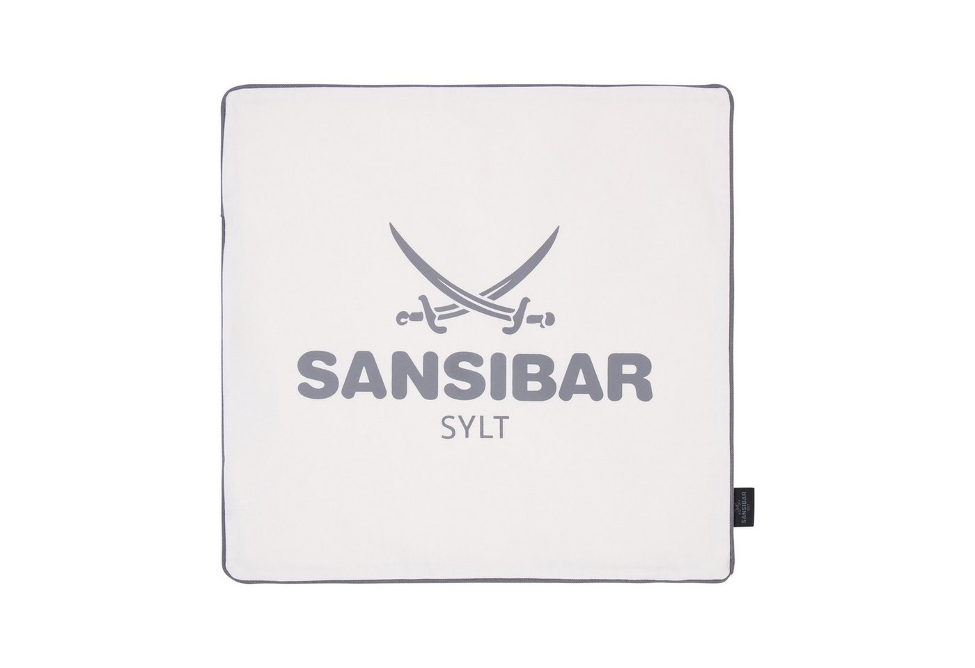 Kissenbezug Kissenbezug Sansibar Sylt Kissenhülle, Sansibar Logo Druck, 45x45 cm, Sansibar Sylt, mit Logo-Schriftzug, mit verdecktem Reißverschluss von Sansibar Sylt