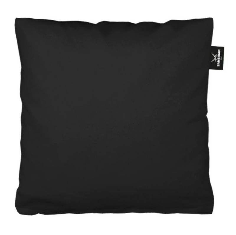 Sansibar Sylt Kissenbezug Uni Jersey Kissenhülle, 80x80 cm, mit edlem Sansibar Fähnchen am Steg, perfekter, faltenfreier Sitz, Antipilling Ausrüstung von Sansibar Sylt