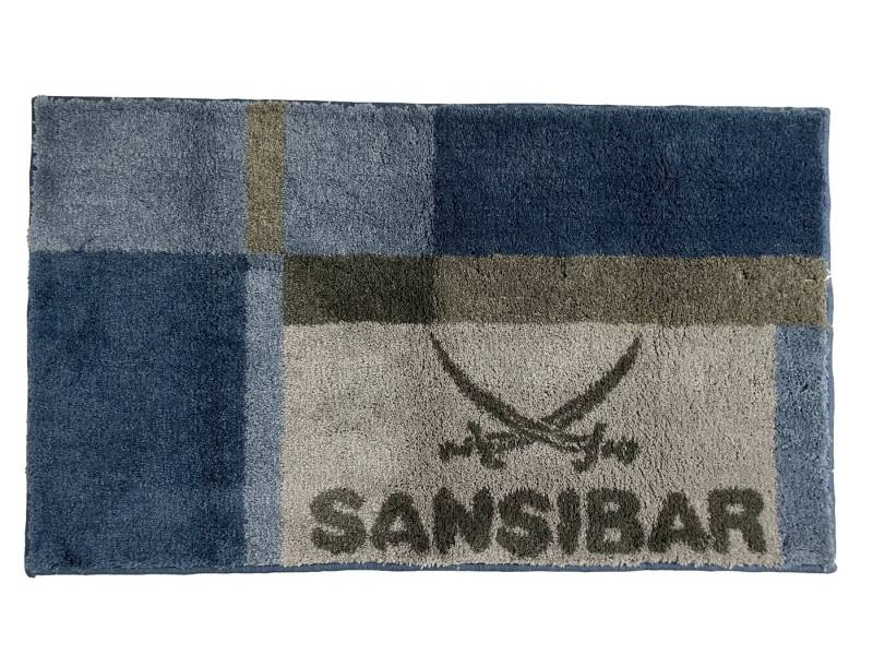 Sansibar Sylt Badematte Badematte SANSIBAR LBH 100x60x2 cm blau Badteppich Badvorleger von Sansibar Sylt