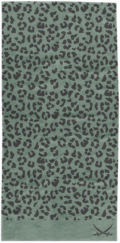 Sansibar Sylt Duschtuch Badetuch "LEO", 90x160 cm, 100% Baumwolle, (1-St), hautfreundlich, saugstark, modernes Leo-Design von Sansibar Sylt