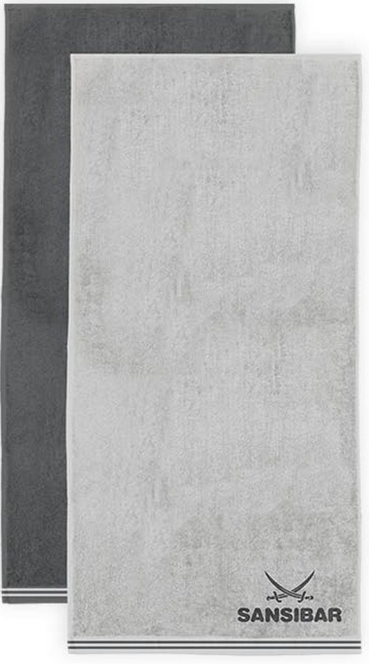 Sansibar Sylt Duschtuch Badetuch Saunatuch Frottier-Serie Doubleface“, 80x150 cm, (2-St), mit hochwertig gewebtem Sansibar Logo" von Sansibar Sylt