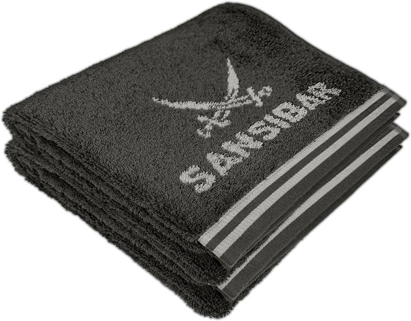 Sansibar Sylt Duschtuch Badetuch Saunatuch Frottier-Serie "Doubleface“, 80x150 cm, (2-St), mit hochwertig gewebtem Sansibar Logo von Sansibar Sylt