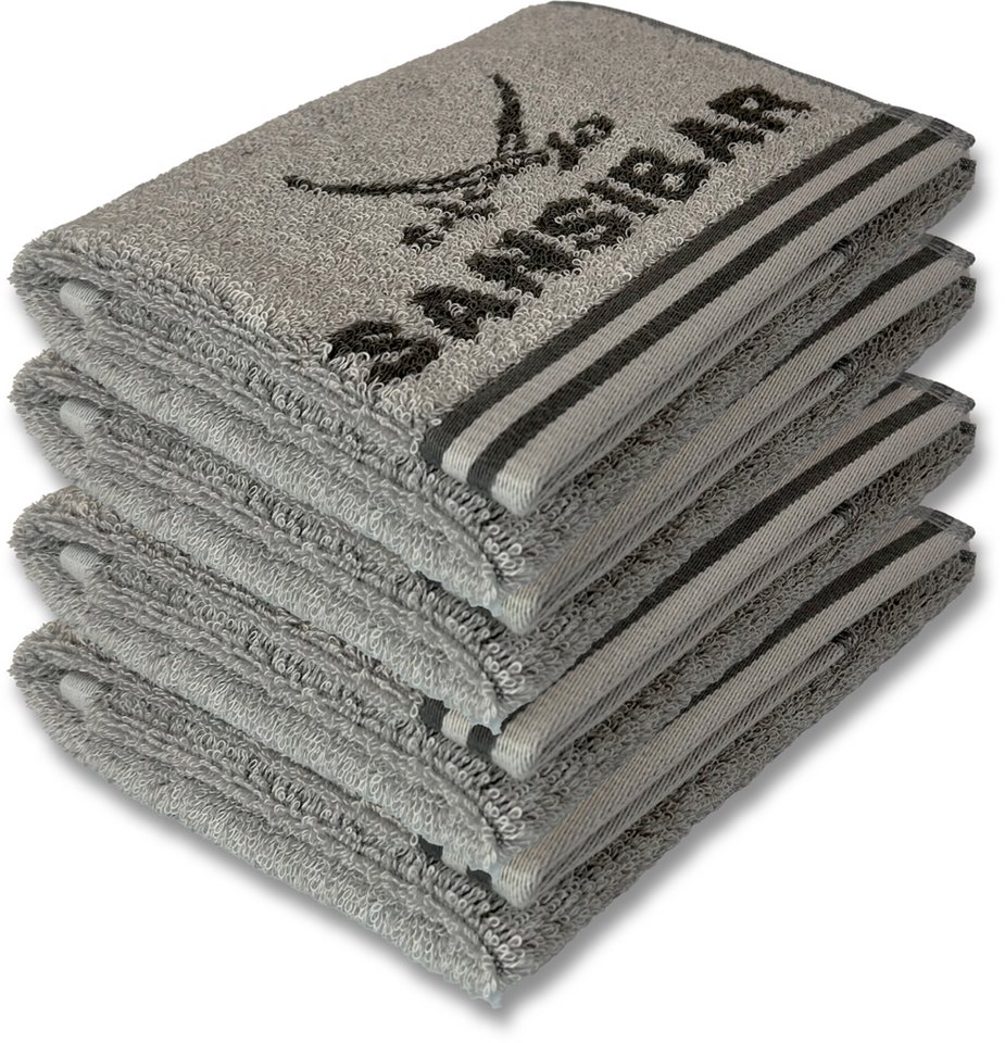Sansibar Sylt Gästehandtuch Gästetuch Sansibar Frottier-Serie "Doubleface“, 30x50 cm, (Set, 4-St), mit hochwertig gewebtem Sansibar Logo, extra flauschig von Sansibar Sylt