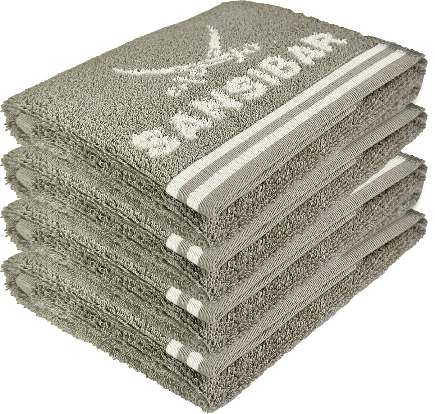 Sansibar Sylt Gästehandtuch Gästetuch Sansibar Frottier-Serie "Doubleface“, 30x50 cm, (Set, 4-St), mit hochwertig gewebtem Sansibar Logo, extra flauschig von Sansibar Sylt