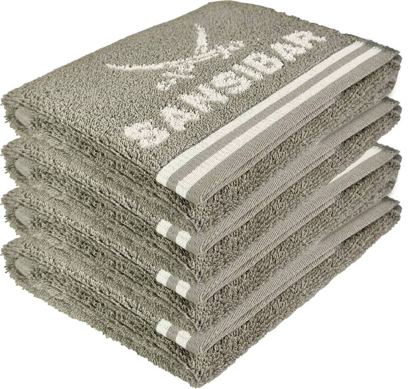Sansibar Sylt Gästehandtuch Gästetuch Sansibar Frottier-Serie "Doubleface“, 30x50 cm, (Set, 4-St), mit hochwertig gewebtem Sansibar Logo, extra flauschig von Sansibar Sylt