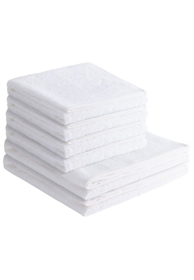 Sansibar Sylt Handtuch Set Classic 6-tlg, 100% Baumwolle, extra flauschig & saugstark, (6-St), pflegeleicht, trocknergeeignet, edle Stickerei, maritimes Design von Sansibar Sylt