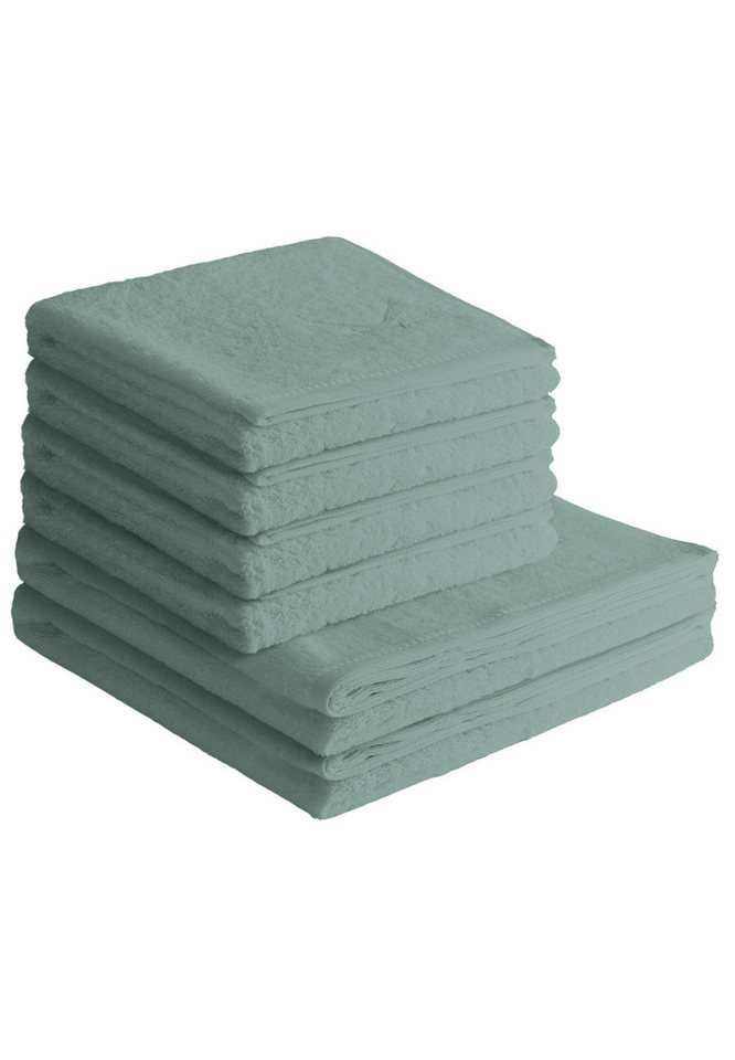 Sansibar Sylt Handtuch Set Classic 6-tlg, 100% Baumwolle, extra flauschig & saugstark, (6-St), pflegeleicht, trocknergeeignet, edle Stickerei, maritimes Design von Sansibar Sylt