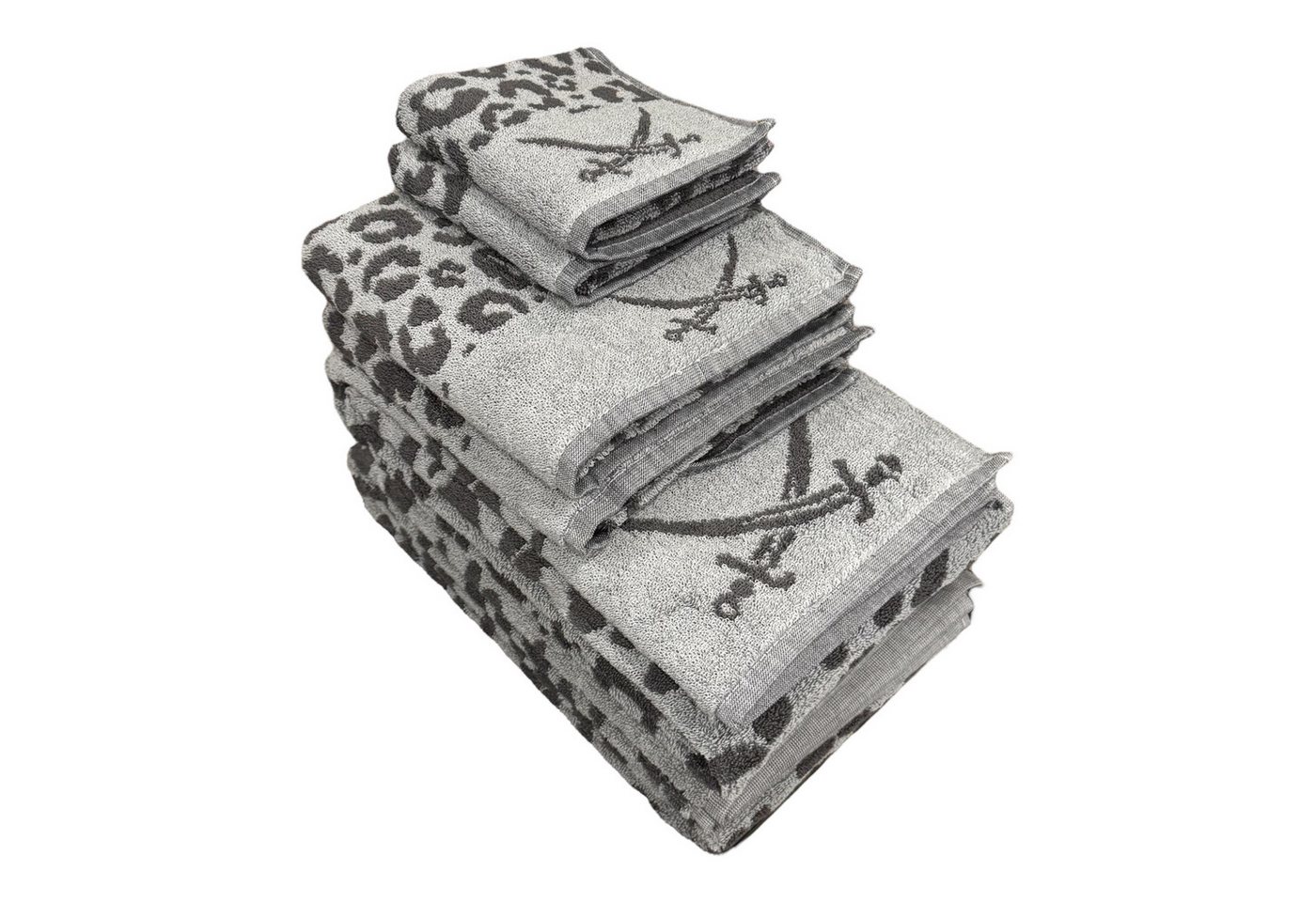 Sansibar Sylt Handtuch Set "LEO" hochwertiges Handtuchset Nr. 2 mit modernem Design, Baumwolle (6-St), 100% Baumwolle, langlebig, saugstark, leicht gezwirnt von Sansibar Sylt