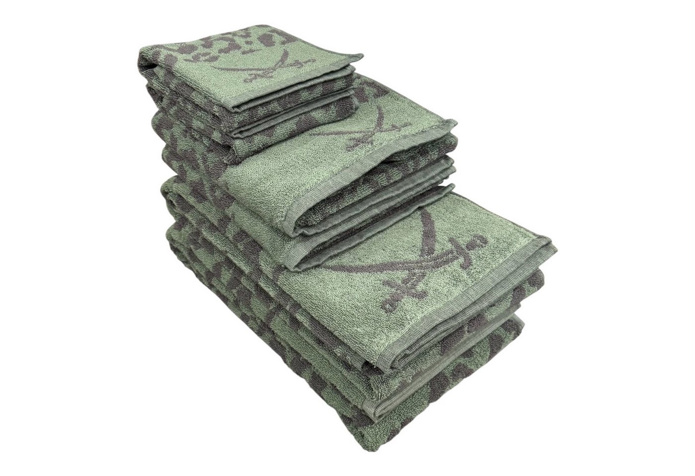 Sansibar Sylt Handtuch Set "LEO" hochwertiges Handtuchset Nr. 2 mit modernem Design, Baumwolle (6-St), 100% Baumwolle, langlebig, saugstark, leicht gezwirnt von Sansibar Sylt