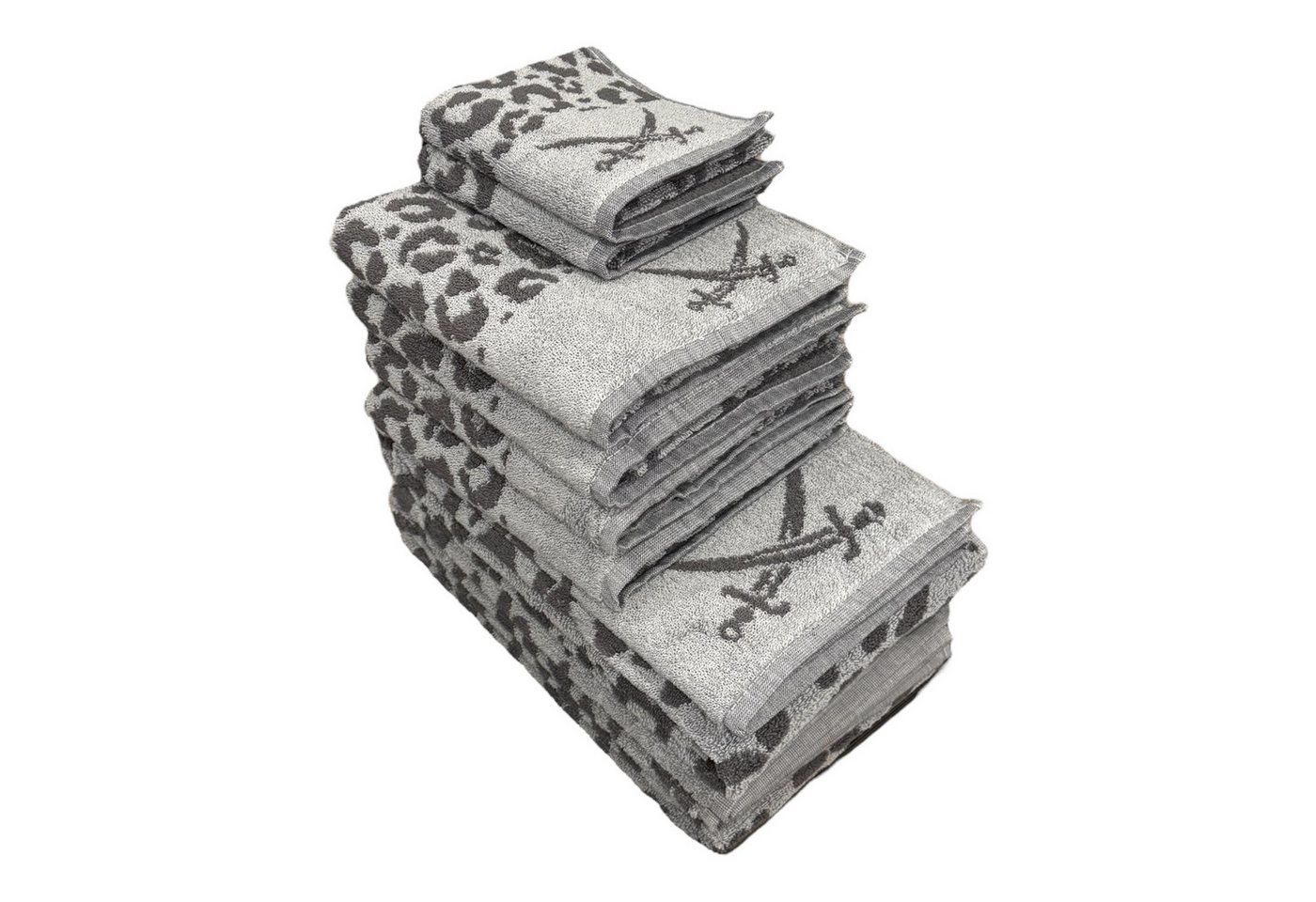 Sansibar Sylt Handtuch Set "LEO" hochwertiges Handtuchset Nr. 3 mit modernem Design, Baumwolle (8-St), 100 % Baumwolle, hautfreundlich, leicht gezwirnt von Sansibar Sylt