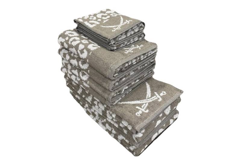 Sansibar Sylt Handtuch Set "LEO" hochwertiges Handtuchset Nr. 3 mit modernem Design, Baumwolle (8-St), 100 % Baumwolle, hautfreundlich, leicht gezwirnt von Sansibar Sylt