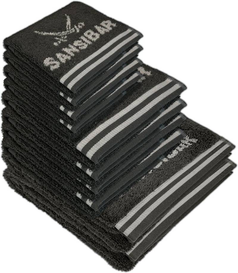 Sansibar Sylt Handtuch Set Sansibar Frottier-Serie Doubleface Set Nr. 3, (Set, 10-St), it hochwertig gewebtem Sansibar Logo, in Doubleface-Optik von Sansibar Sylt