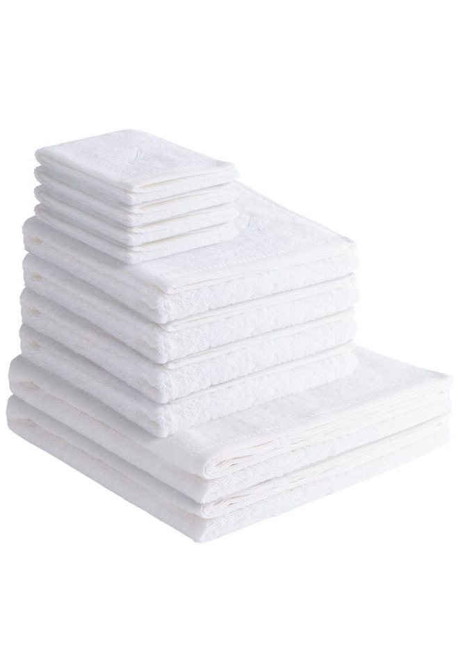 Sansibar Sylt Handtuch Set Sansibar Sylt Handtuch Set Frottier-Serie Classic Nr. 5 (Set, 10-tlg), (Set), hochwertige Ton-in-Ton Säbelstickerei von Sansibar Sylt
